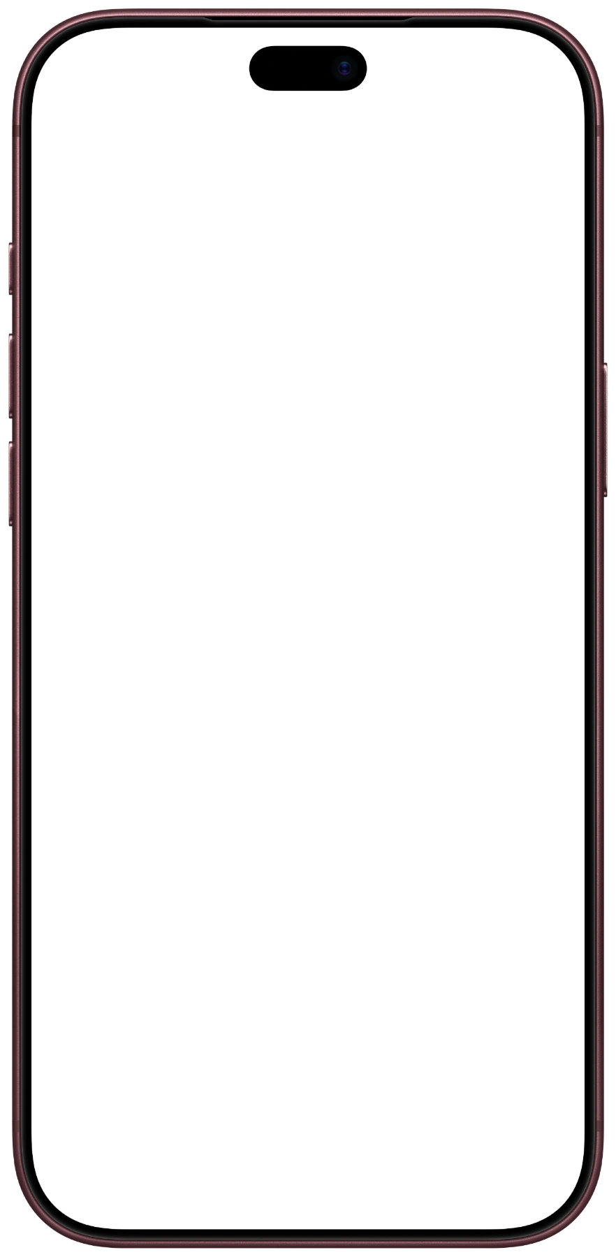 Amora en un iPhone 18 Pro Max en color Burdeos