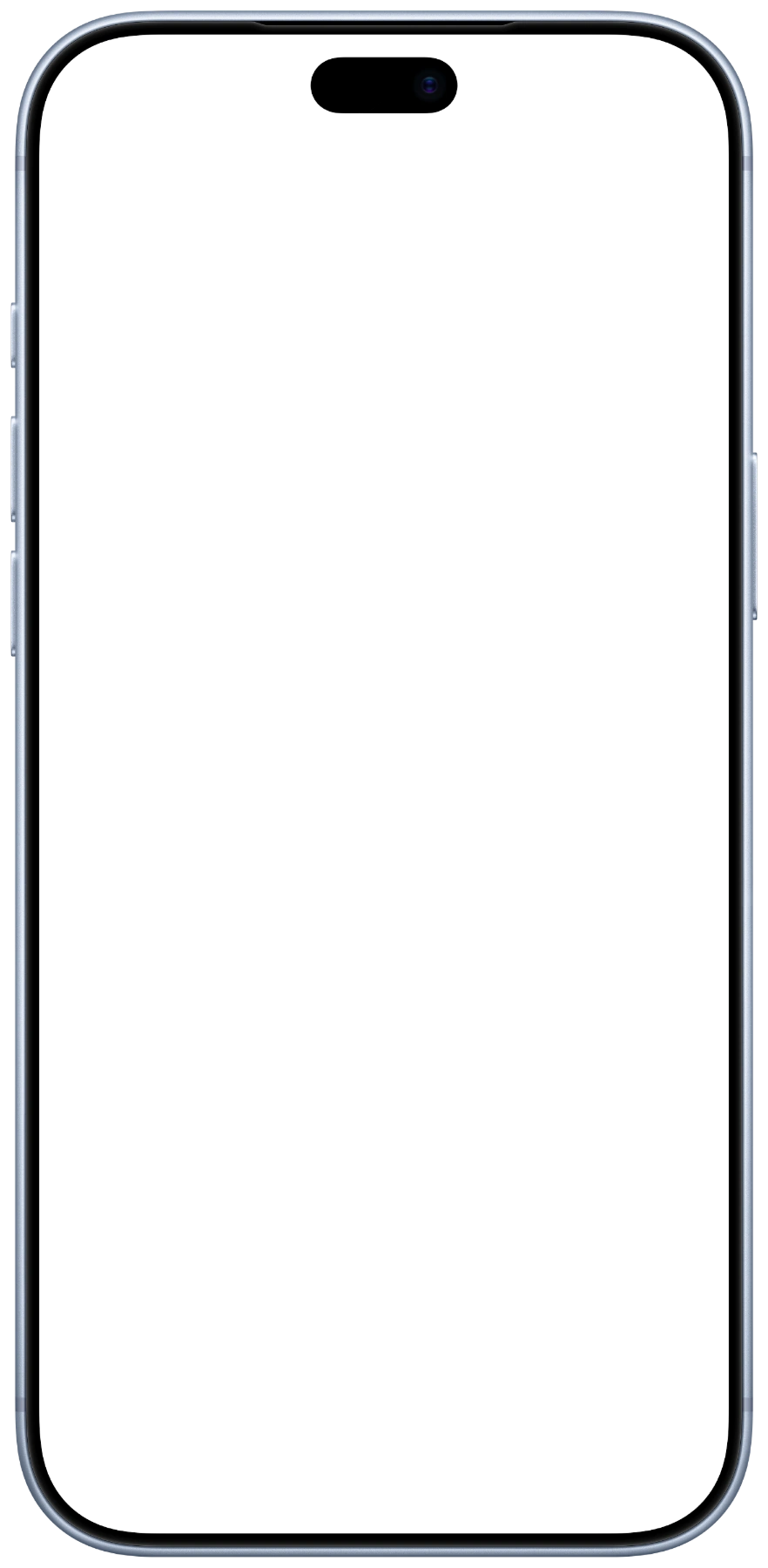 Amora en un iPhone 18 Pro Max en color Glaciar